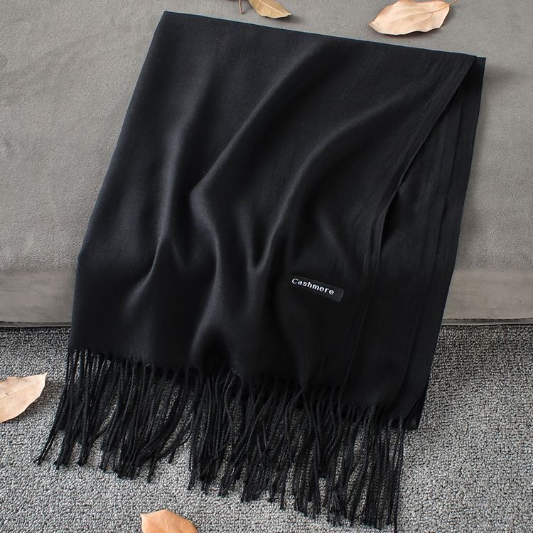 Solid Colour Premium Tassel Scarf