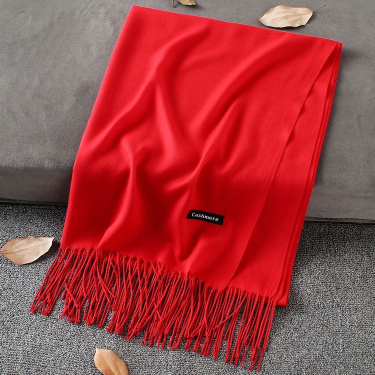 Solid Colour Premium Tassel Scarf