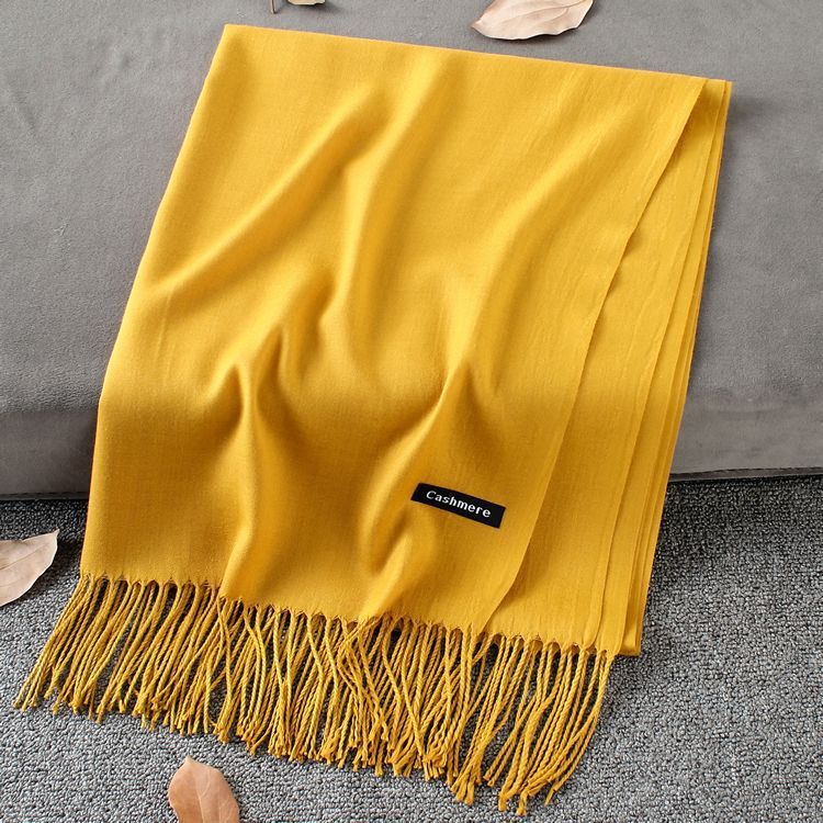 Solid Colour Premium Tassel Scarf