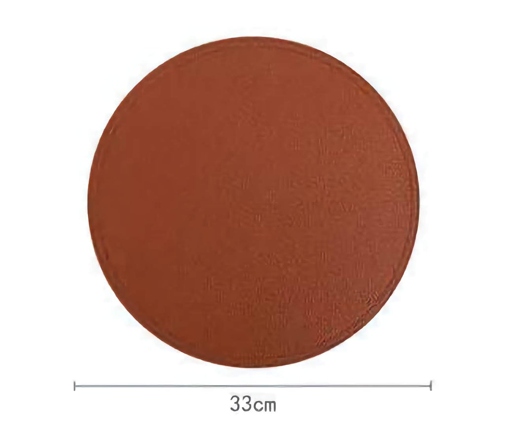 SophistiMat Brown Leather Placemat and Coaster Set