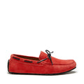 Tyre Sole Laced Driving Loafers, red suede - QHA UK