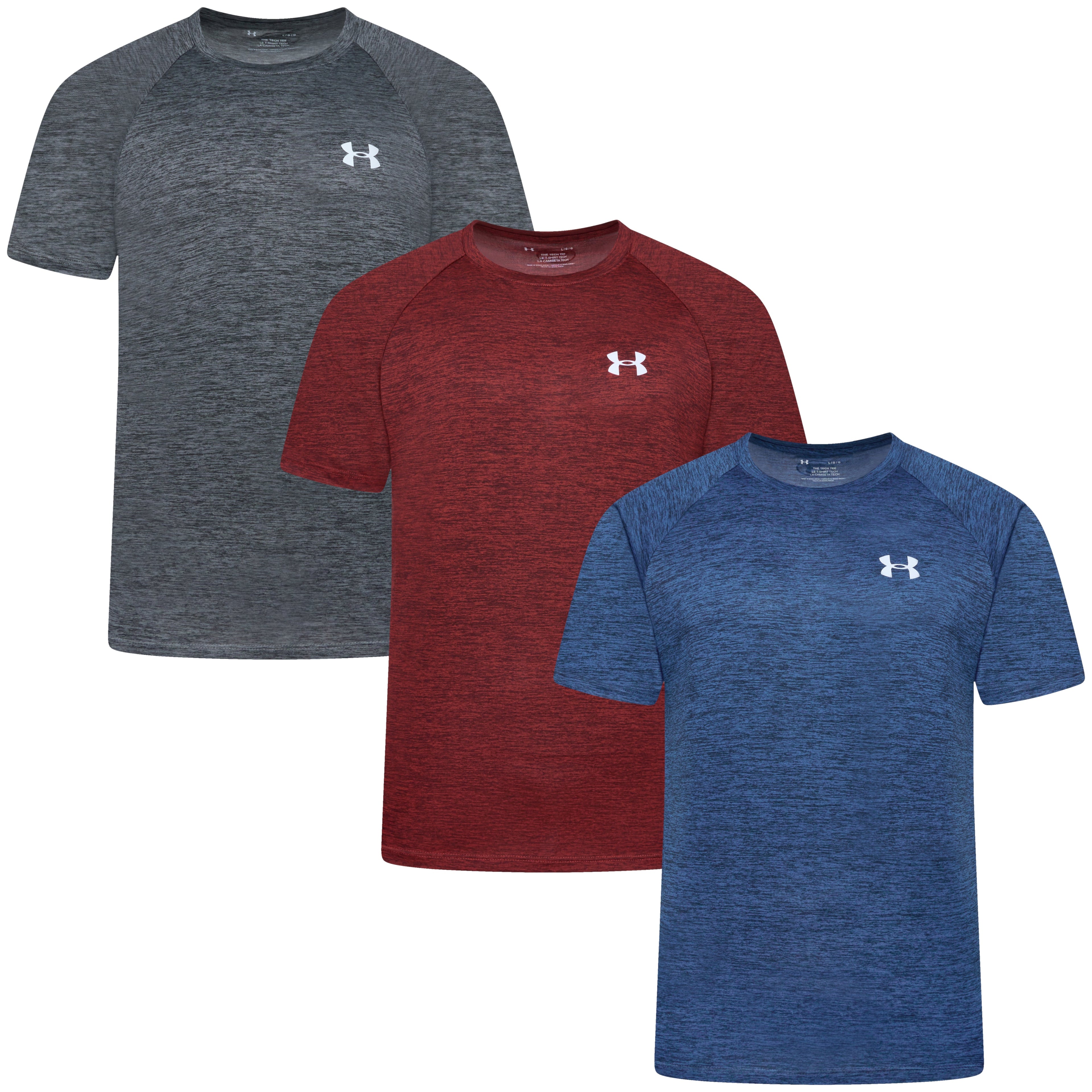 Under Armour Mens HeatGear Tech Marl T-Shirt Gym Running Training Top
