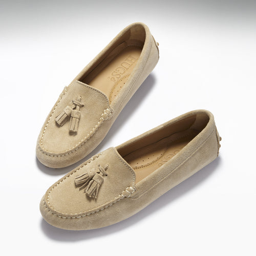 Loafers, taupe suede - QHA UK