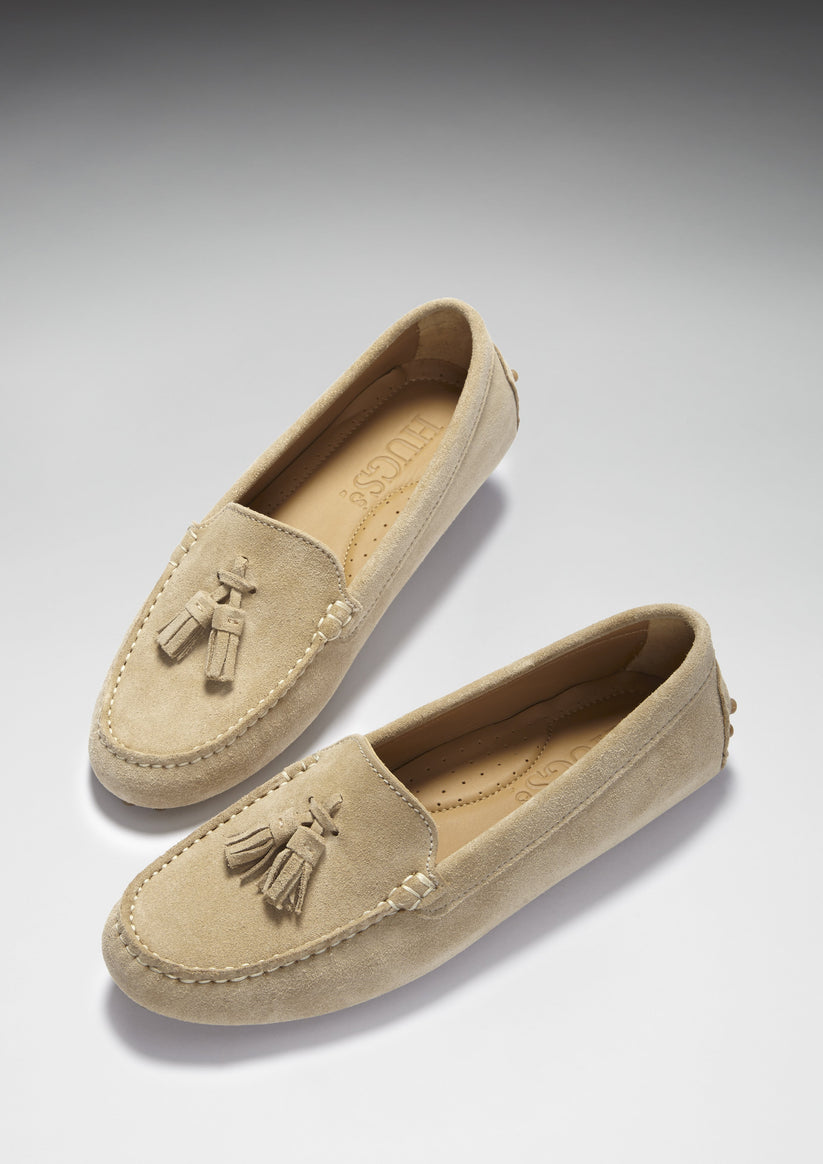 Loafers, taupe suede - QHA UK