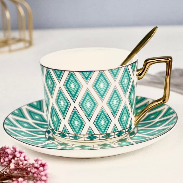 The Edwardian Emerald Bone China Tea Set