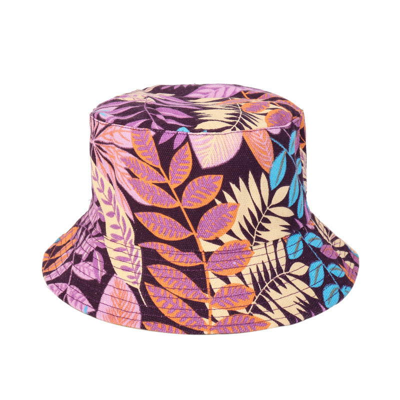 Unisex Bucket Hat, Summer Canvas Hat, Double-sided Travel  Hat