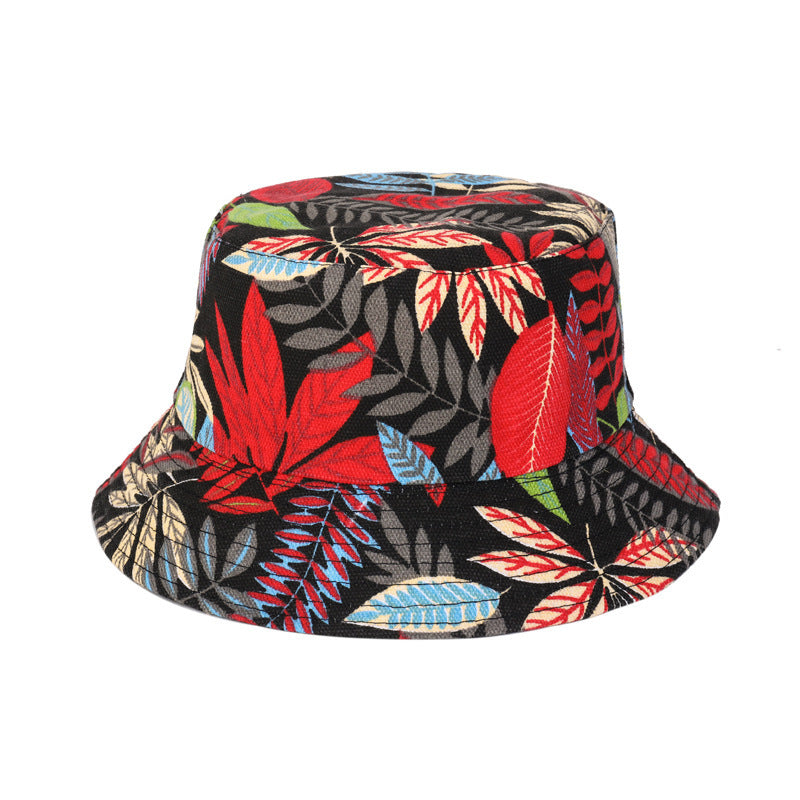 Unisex Bucket Hat, Summer Canvas Hat, Double-sided Travel  Hat