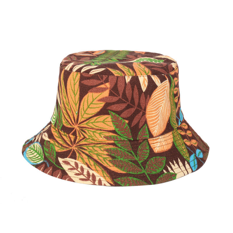 Unisex Bucket Hat, Summer Canvas Hat, Double-sided Travel  Hat