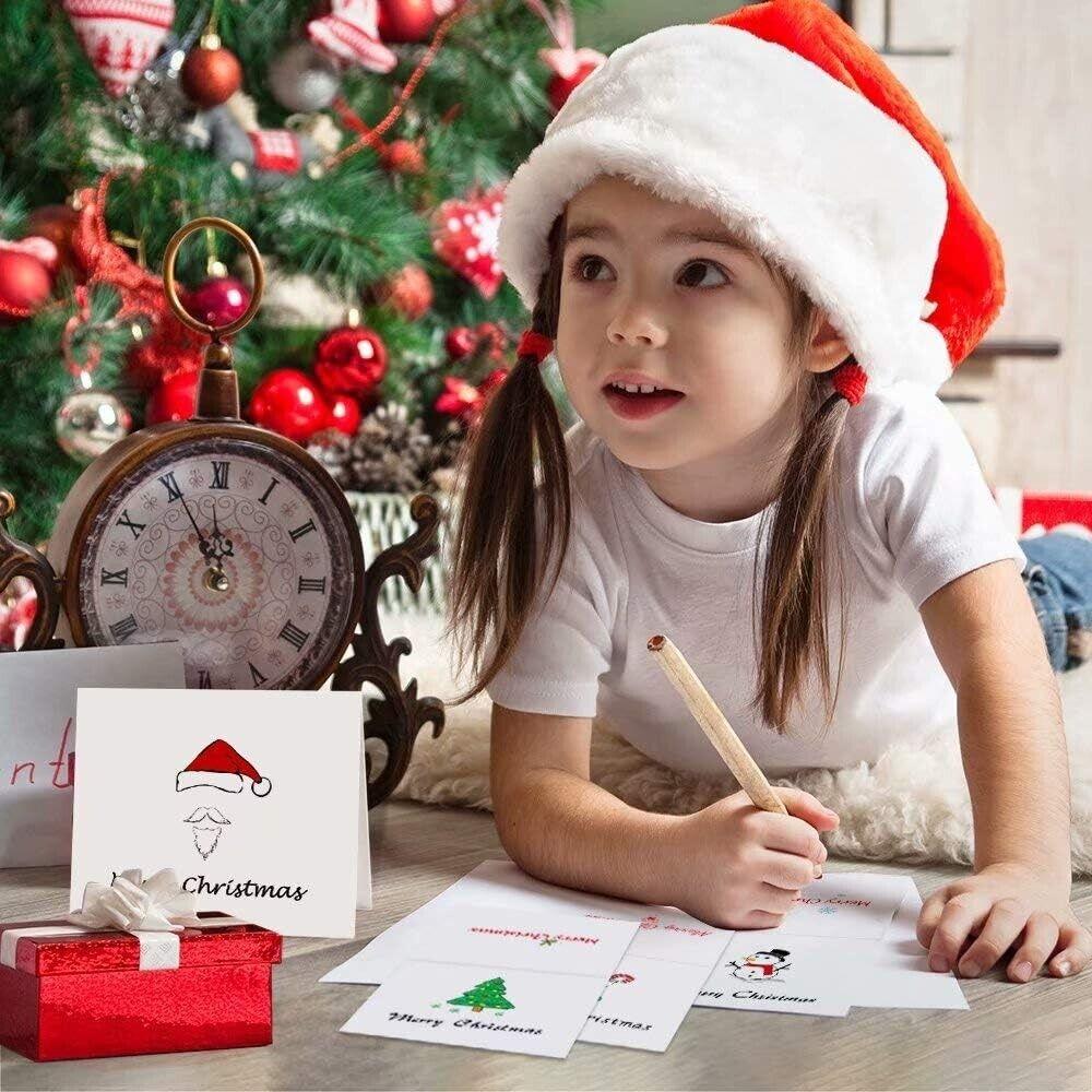 36 Merry Christmas Greeting Cards with Envelopes Stickers 10x12cm KUUQA