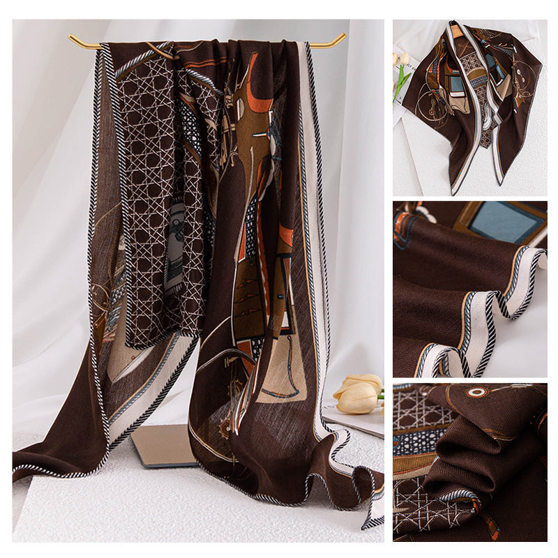 Vintage Print Multipurpose Summer Shawl