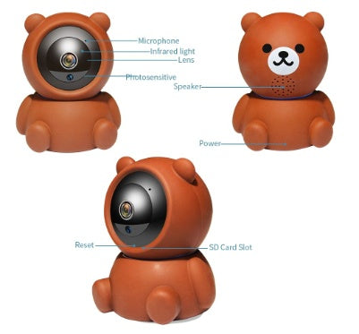 Wifi Bear Camera,  Auto Tracking Night Vision Home Security Camera