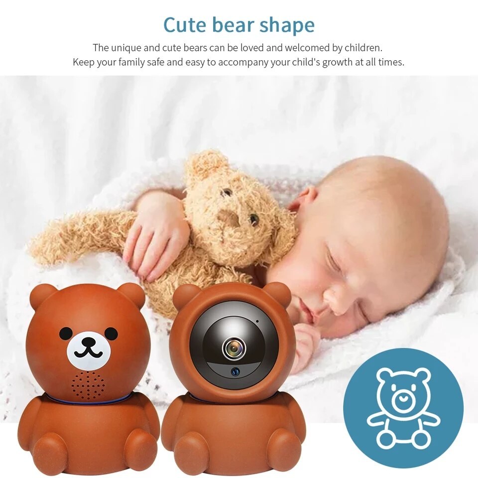 Wifi Bear Camera,  Auto Tracking Night Vision Home Security Camera