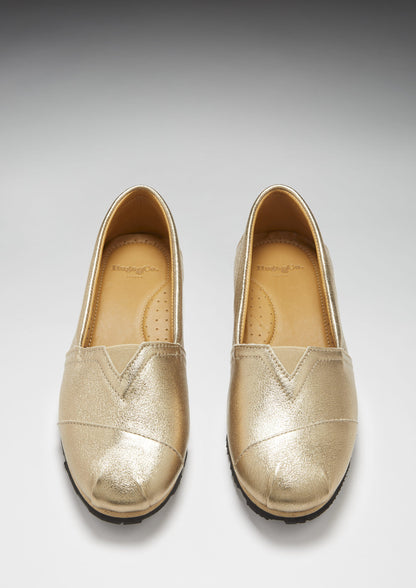 Women's Chukka Espadrilles, gold leather - QHA UK