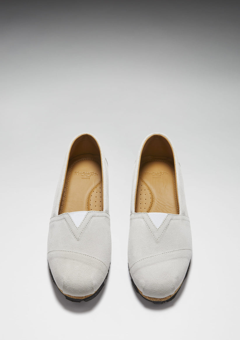 Women's Chukka Espadrilles, white suede - QHA UK