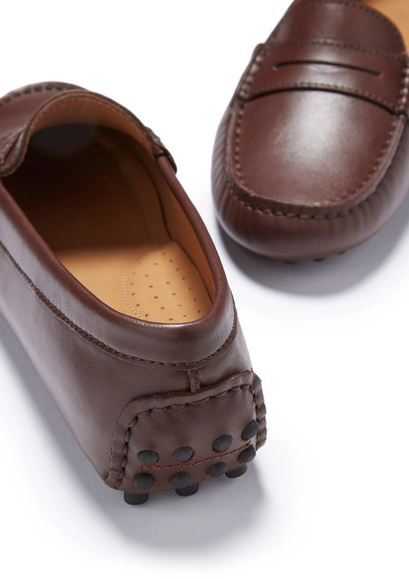 Hugs & Co Womens Brown Leather Penny Driving Loafers EU 36-42 product image 6