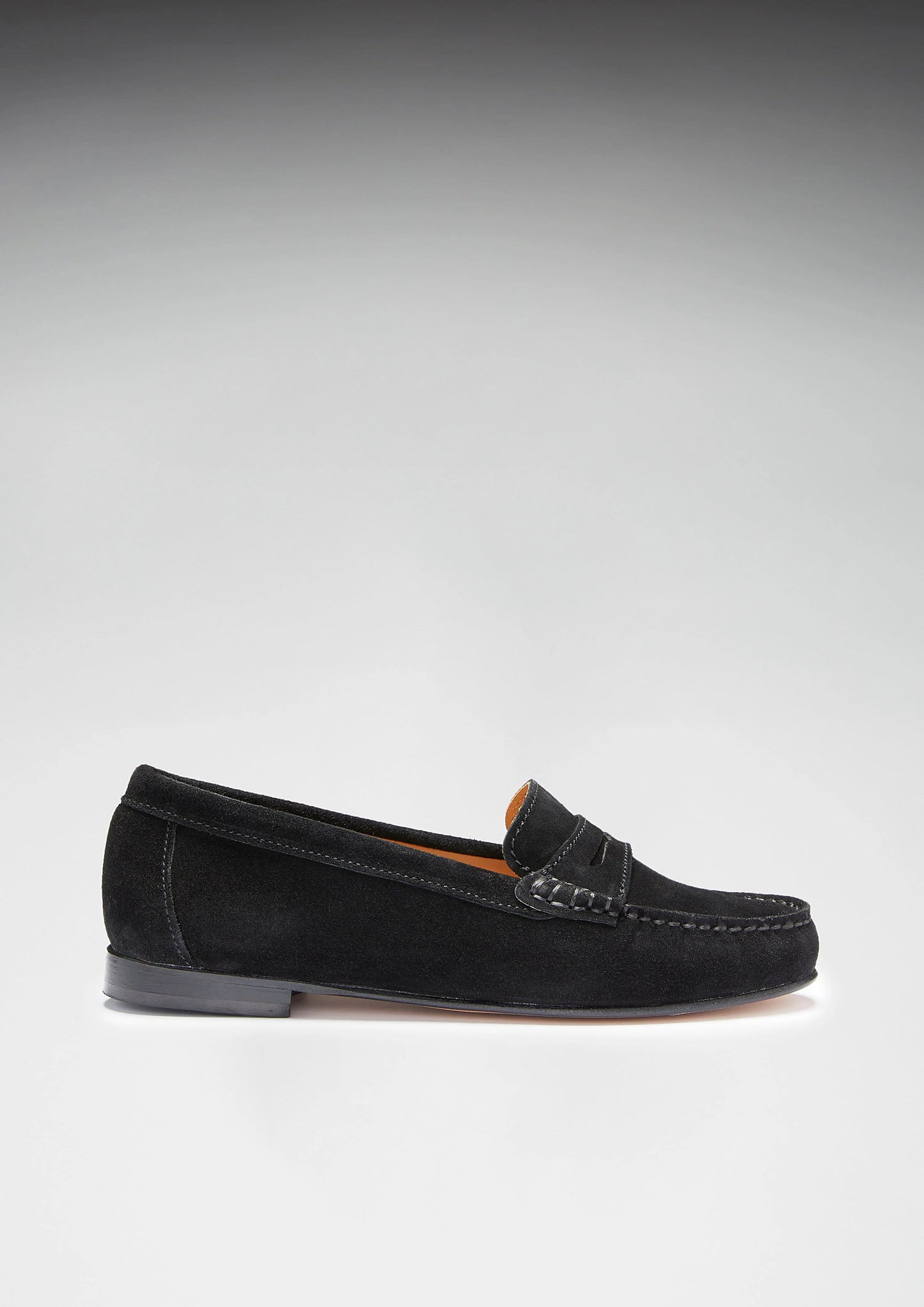 Hugs & Co Womens Black Italian Suede Penny Loafers Leather EU 36-42 product image 5
