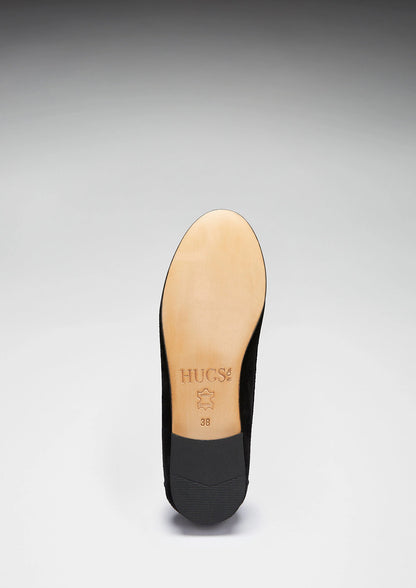 Hugs & Co Womens Black Italian Suede Penny Loafers Leather EU 36-42 product image 6