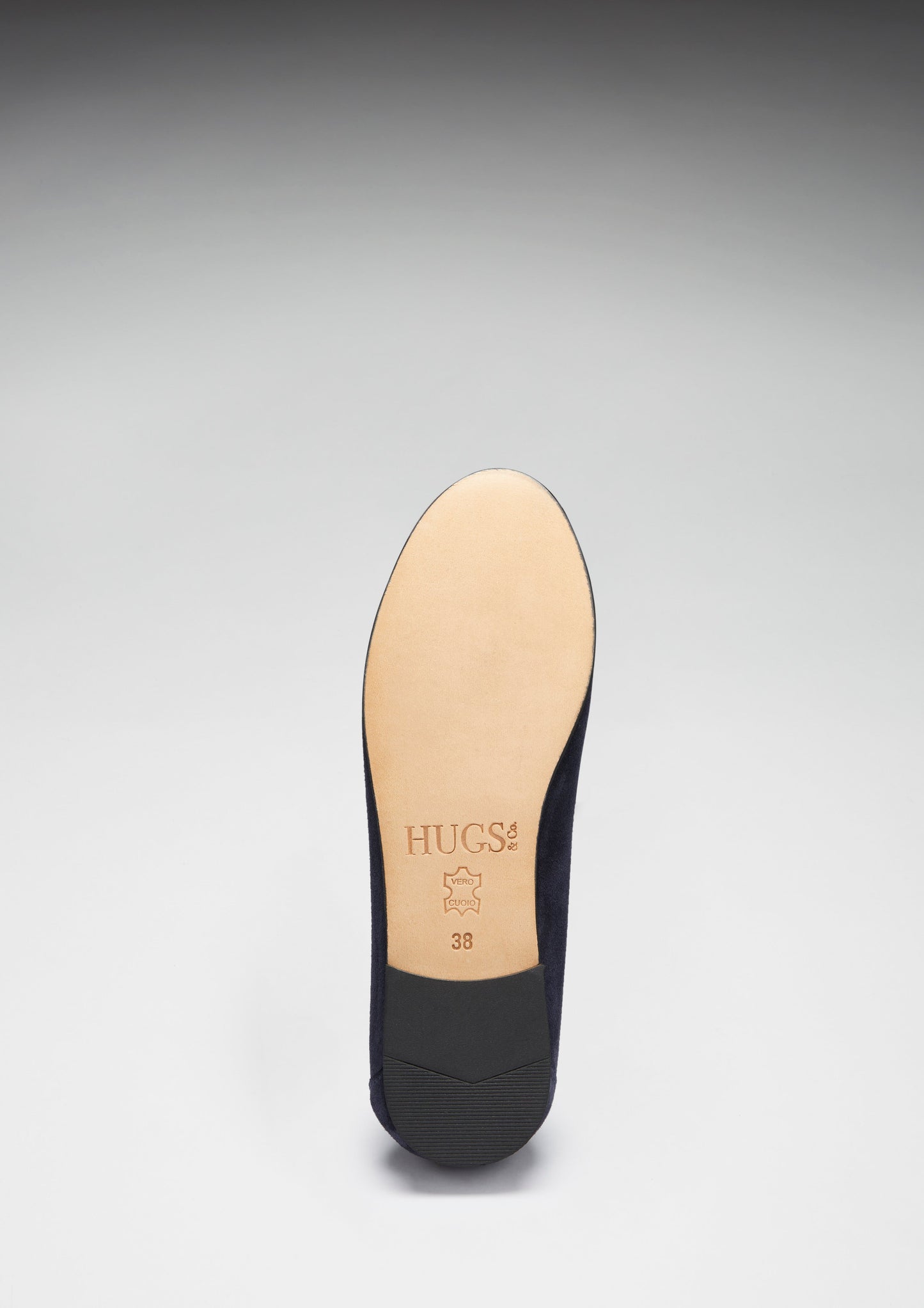 Loafers Leather Sole, navy blue suede - QHA UK