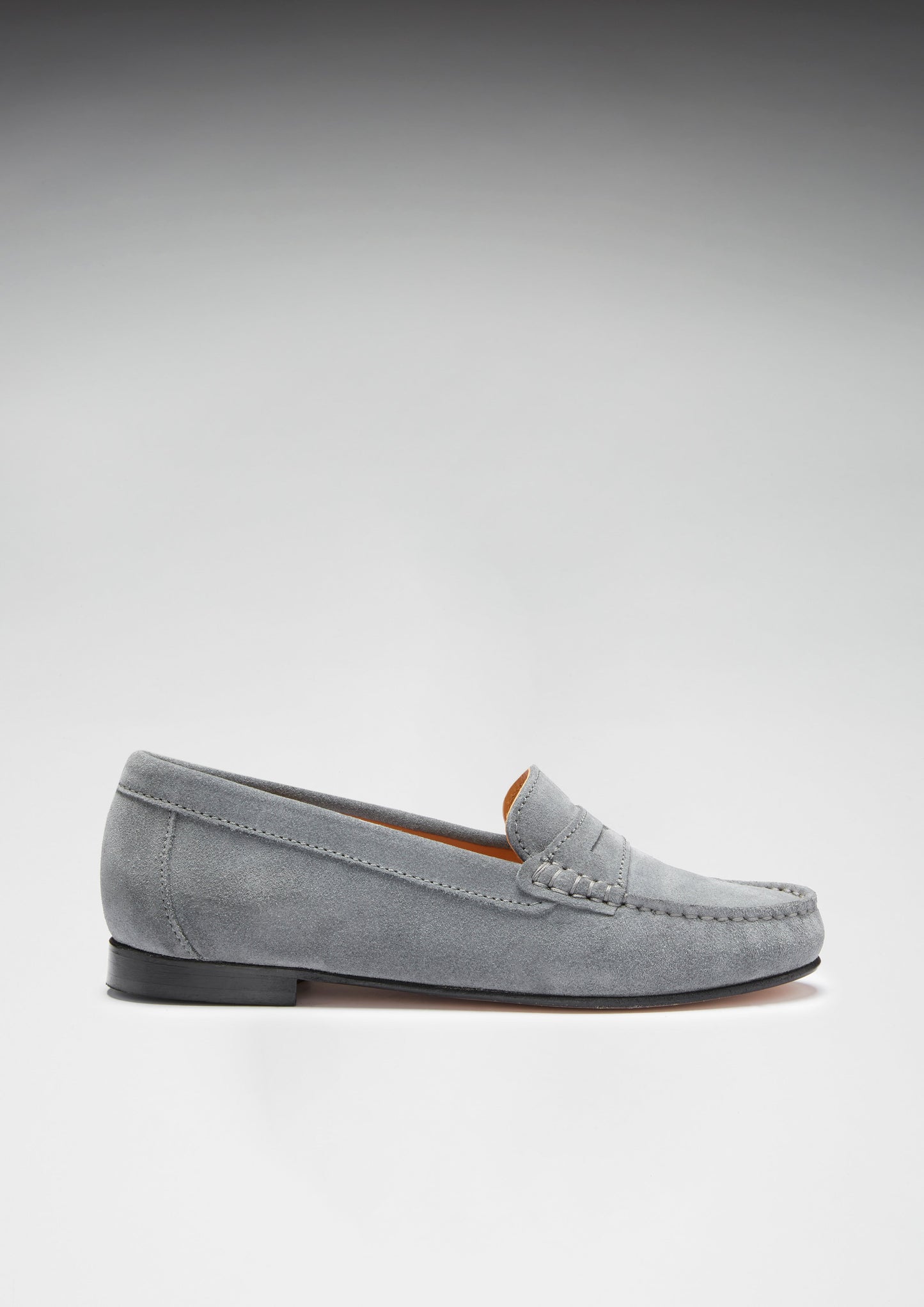 Loafers Leather Sole, slate grey suede - QHA UK
