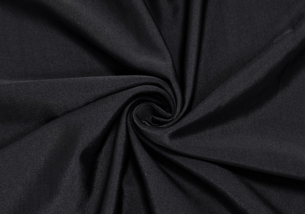 Women's Black Pleating Three-pieces Modest Swimsuit