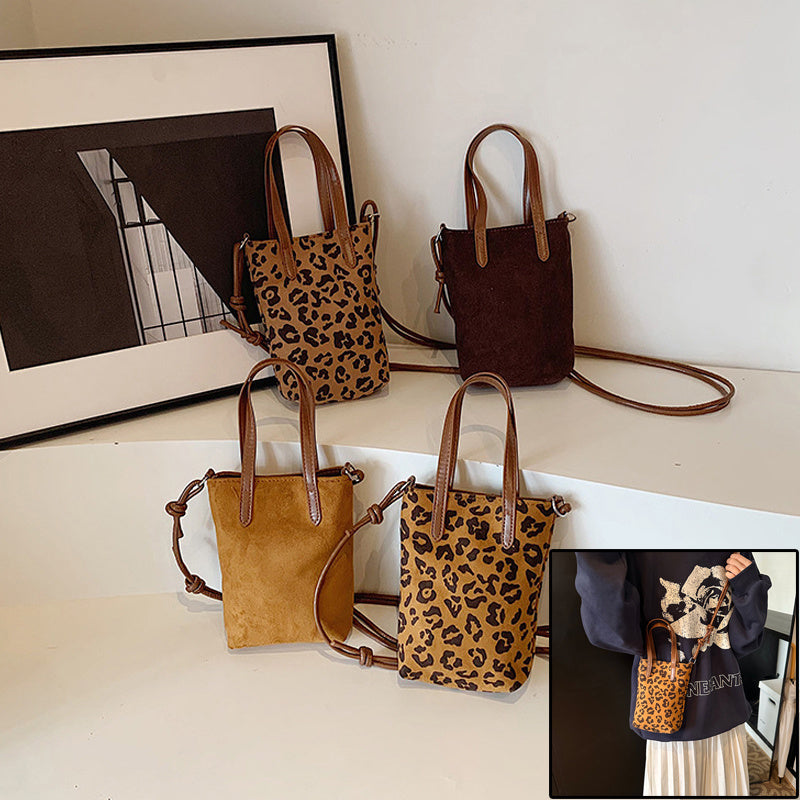 Women's Crossbody Bag, Retro Leopard Print Shoulder Bag
