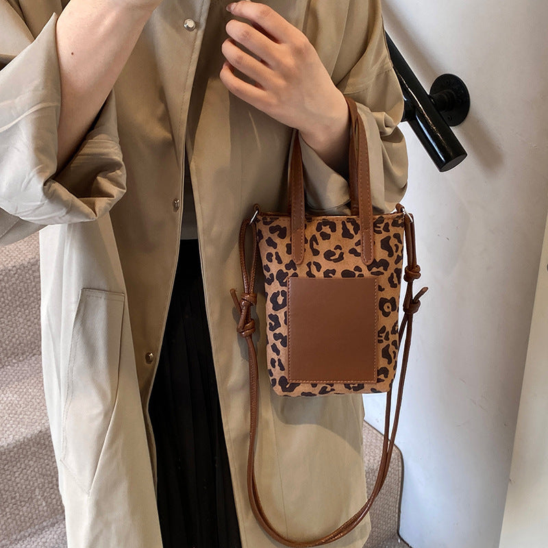 Women's Crossbody Bag, Retro Leopard Print Shoulder Bag