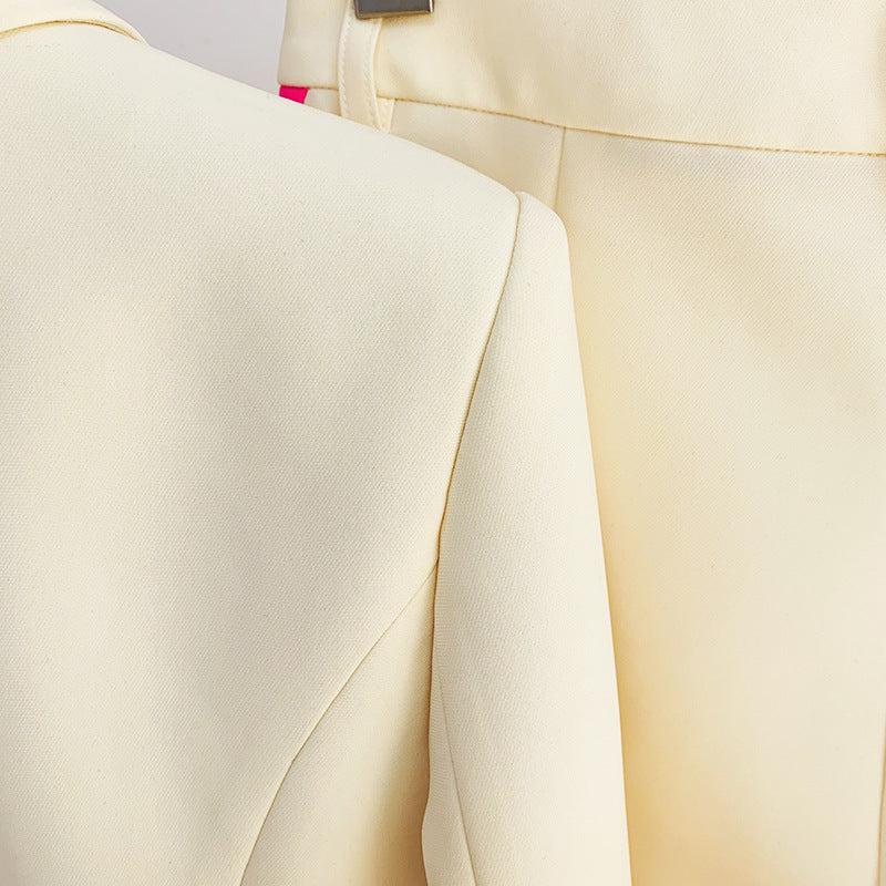 Women's Elegant One Buttoned Colour Matching Two Pieces Suit