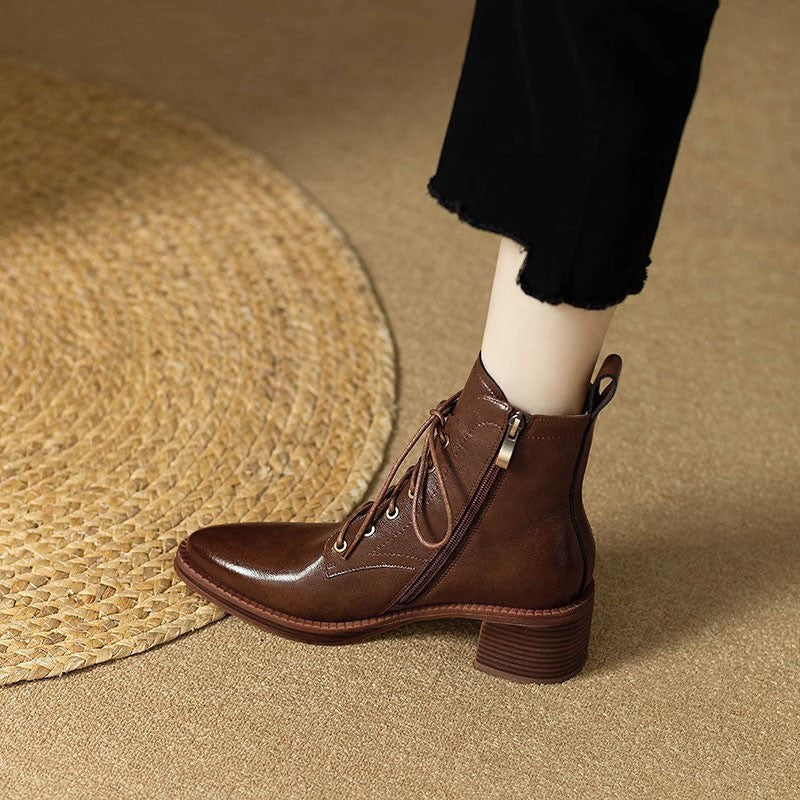 Women's Elegant Pointed-toe Short Tube Boots