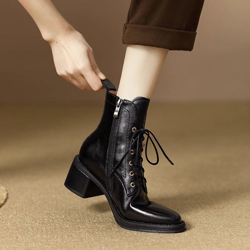 Women's Elegant Pointed-toe Short Tube Boots