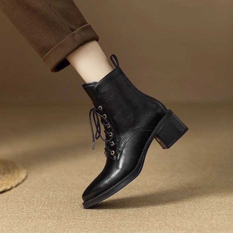 Women's Elegant Pointed-toe Short Tube Boots
