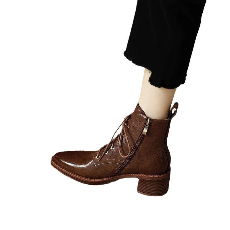 Women's Elegant Pointed-toe Short Tube Boots