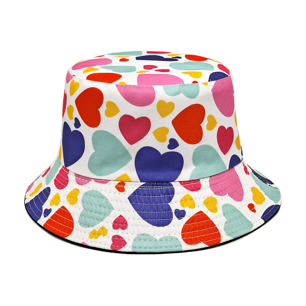 Women's Love Pattern Bucket Hat, Valentine's Day Gift