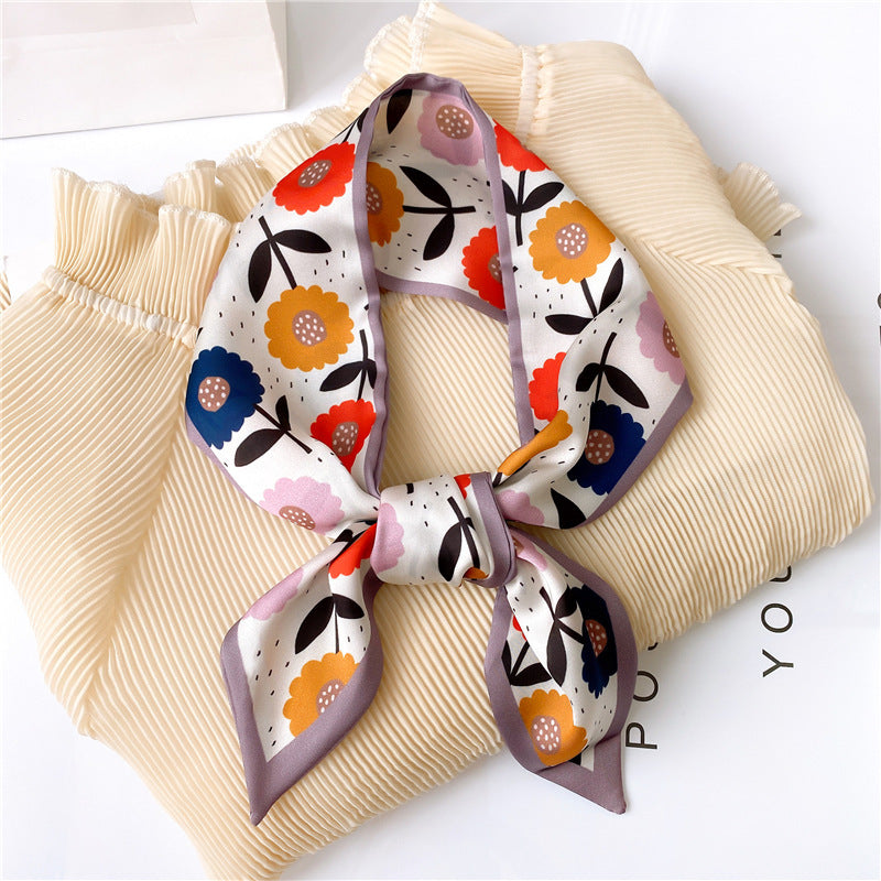 Women’s Printed Summer Scarf, Decorative Skinny Scarf
