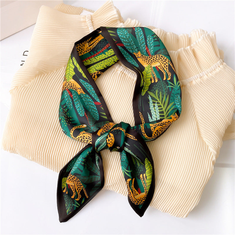 Women’s Printed Summer Scarf, Decorative Skinny Scarf