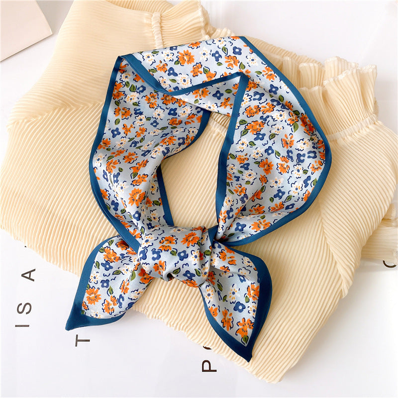 Women’s Printed Summer Scarf, Decorative Skinny Scarf