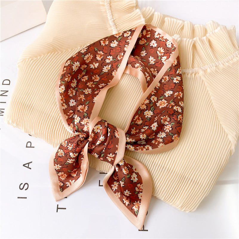 Women’s Printed Summer Scarf, Decorative Skinny Scarf