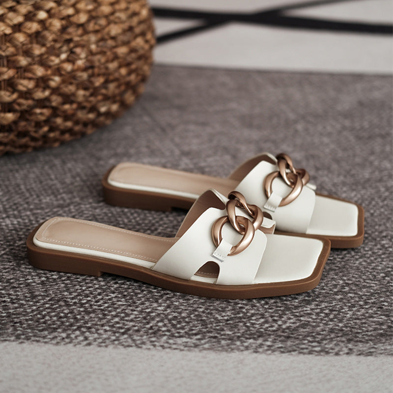 Women's Square Toe Summer Flip-flops