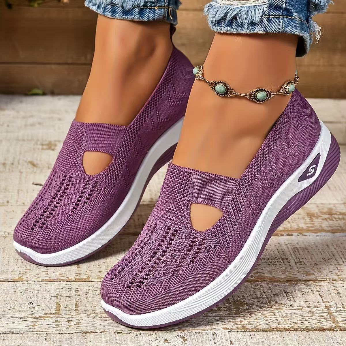 Women's Walking Shoes, Soft Bottom Casual Mesh Shoes