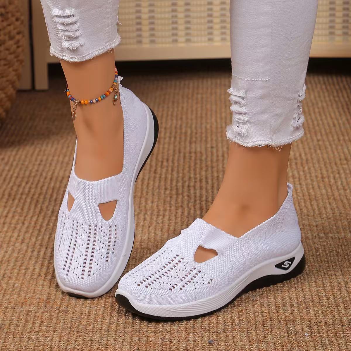 Women's Walking Shoes, Soft Bottom Casual Mesh Shoes