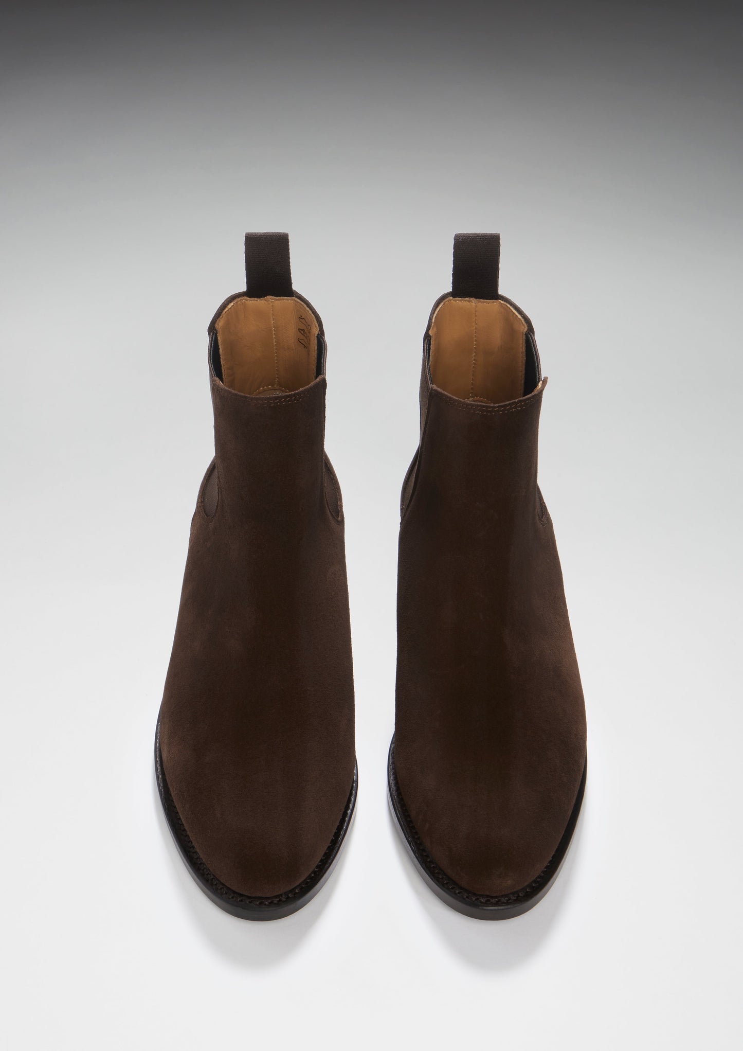Women's Brown Suede Chelsea Boots, Welted Leather Sole - QHA UK