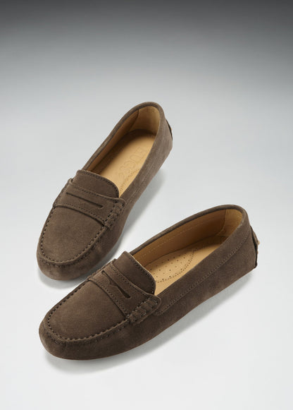 Hugs & Co Womens Brown Suede Penny Loafers EU 36-42 product image 7