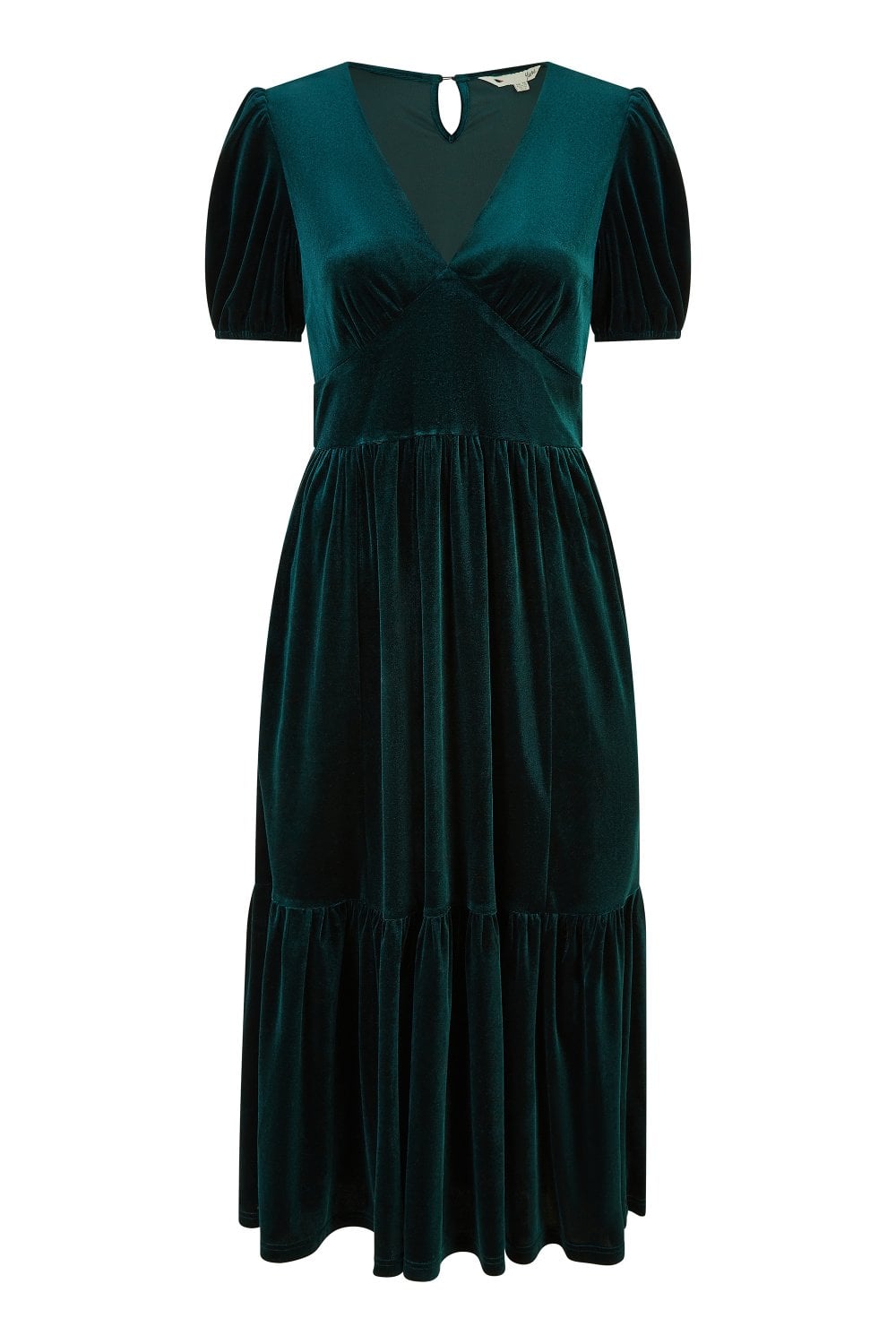 Yumi Green Velvet Midi Dress